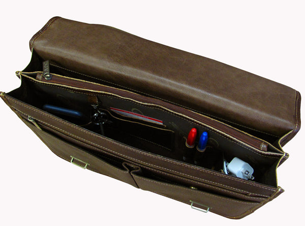 Amerileather Traditional Double Slip-in Executive Briefcase (#2760-0)