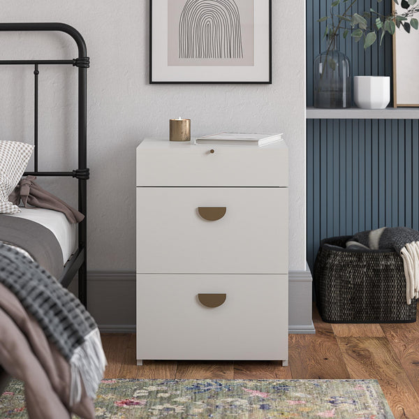 Ameriwood Home Ameriwood Home 3-in-1 Vanity Set Makeup Storage Desk & Stool Mirror W/ LED Lights & USB Charging Station