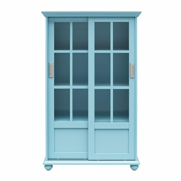 ameriwood home Ameriwood Home Aaron Lane Bookcase with Sliding Glass Doors