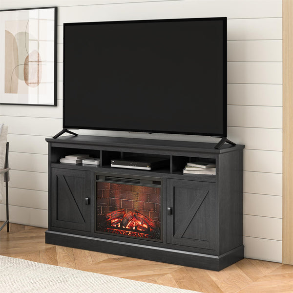 Ameriwood Home Ameriwood Home Ashton Lane Electric Fireplace TV Stand With Remote For TVs Up To 65in