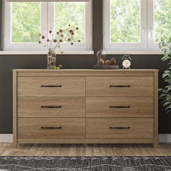 Ameriwood Home Ameriwood Home Augusta 6-Drawer Wide Dresser With Easy SwitchLock™ Assembly