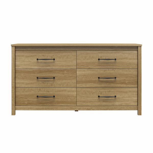 ameriwood home Ameriwood Home Augusta 6-Drawer Wide Dresser with Easy SwitchLock™ Assembly