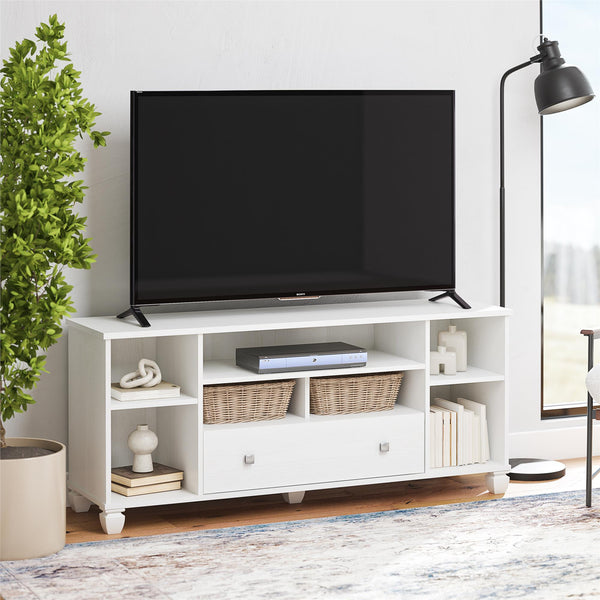 Ameriwood Home Ameriwood Home Brett TV Stand For TVs Up To 64" With 7 Open Shelves And 1 Drawer