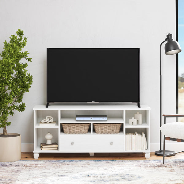 Ameriwood Home Ameriwood Home Brett TV Stand For TVs Up To 64" With 7 Open Shelves And 1 Drawer