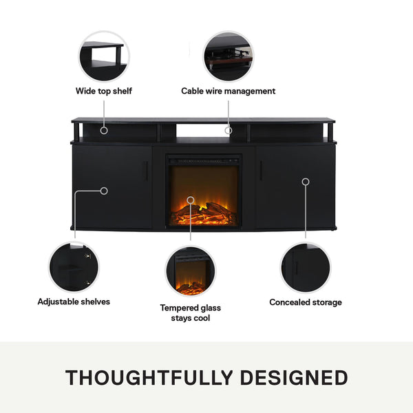 Ameriwood Home Ameriwood Home Carson Electric Fireplace TV Console For TVs Up To 70"