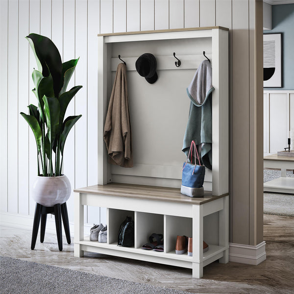 Ameriwood Home Ameriwood Home Chapel Hill Rustic Farmhouse Entryway Hall Tree