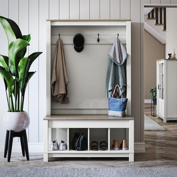 Ameriwood Home Ameriwood Home Chapel Hill Rustic Farmhouse Entryway Hall Tree