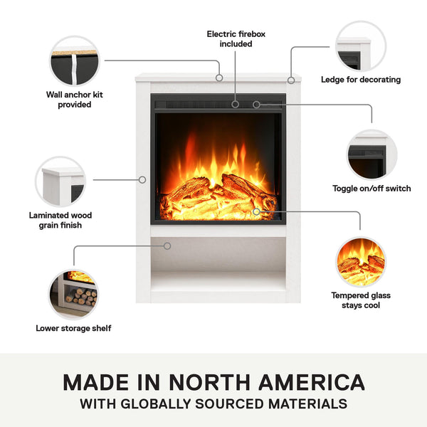 Ameriwood Home Ameriwood Home Clermont Electric Fireplace Mantel
