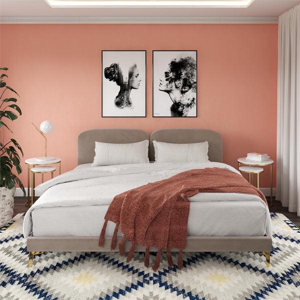 Ameriwood Home CosmoLiving Coco Upholstered Bed