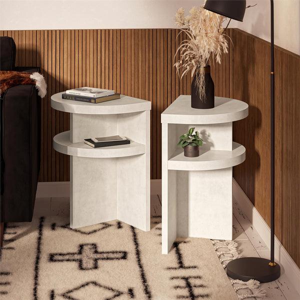 Ameriwood Home Ameriwood Home Daytona Modern Semicircle End Tables Set Of 2
