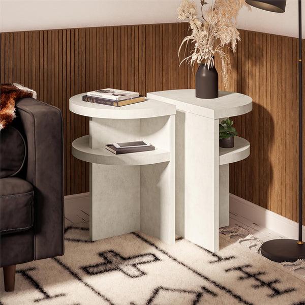 Ameriwood Home Ameriwood Home Daytona Modern Semicircle End Tables Set Of 2