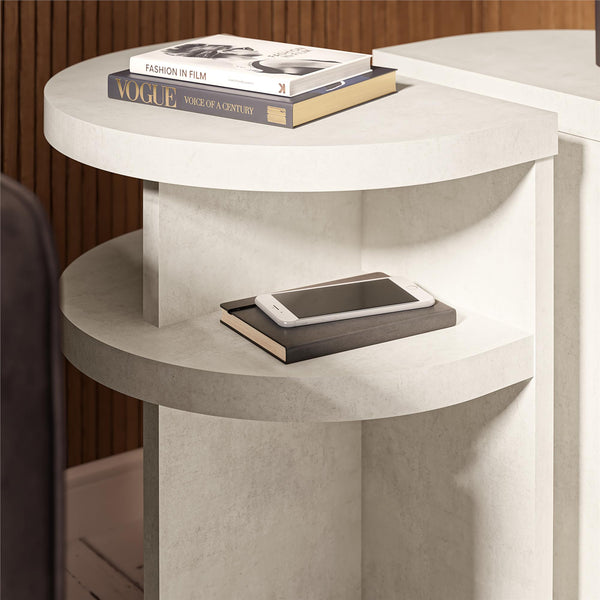 Ameriwood Home Ameriwood Home Daytona Modern Semicircle End Tables Set Of 2