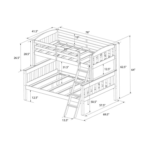 Ameriwood Home DHP Airlie Kids' Wood Bunk Bed