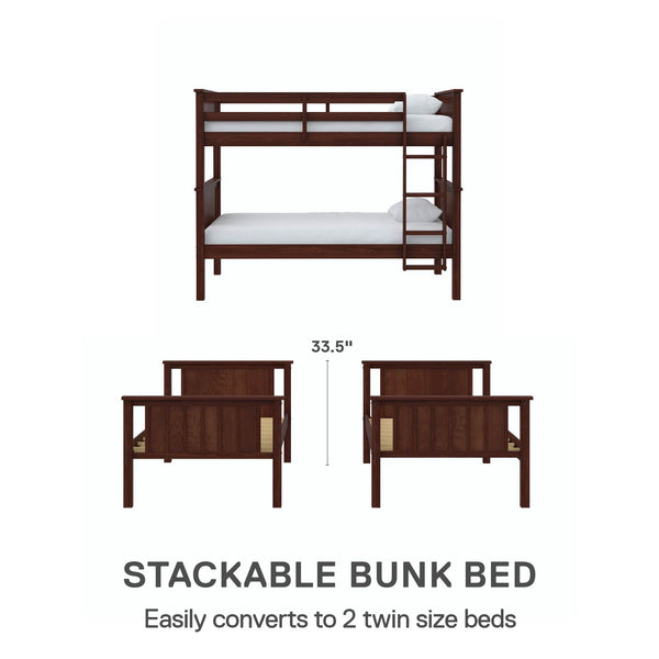 Ameriwood Home DHP Bailen Kid's Wood Bunk Bed