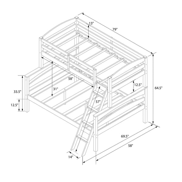 Ameriwood Home DHP Brady Kids' Wood Bunk Bed