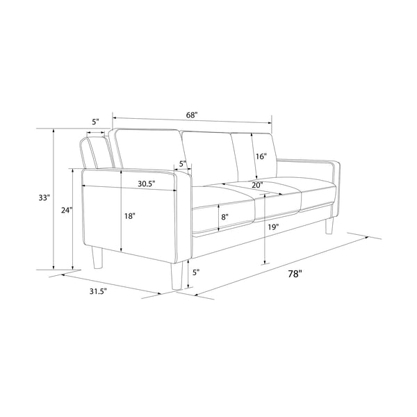 Ameriwood Home DHP Brynn Sofa