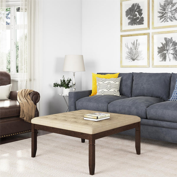 Ameriwood Home DHP Charlie Square Ottoman