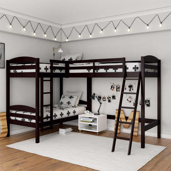 Ameriwood Home DHP Clearwater Wood Triple Bunk Bed