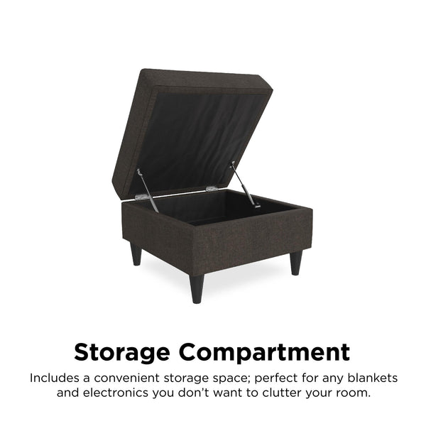 Ameriwood Home DHP Cooper Ottoman With Storage