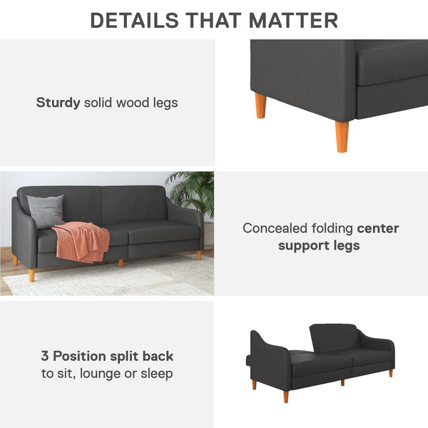 Ameriwood Home DHP Jasper Futon Sofa Bed