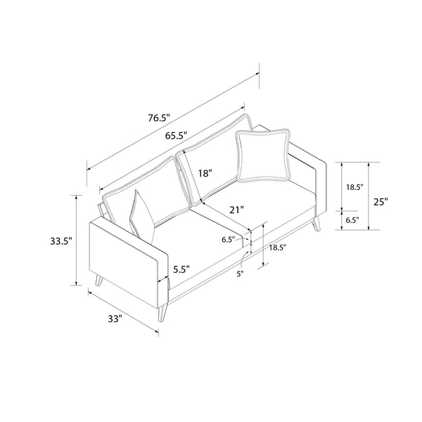 Ameriwood Home DHP Miriam Sofa