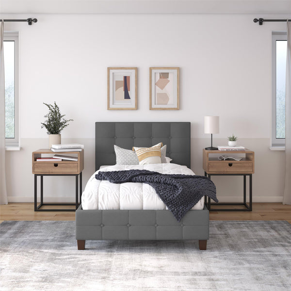 Ameriwood Home DHP Rose Upholstered Bed Frame