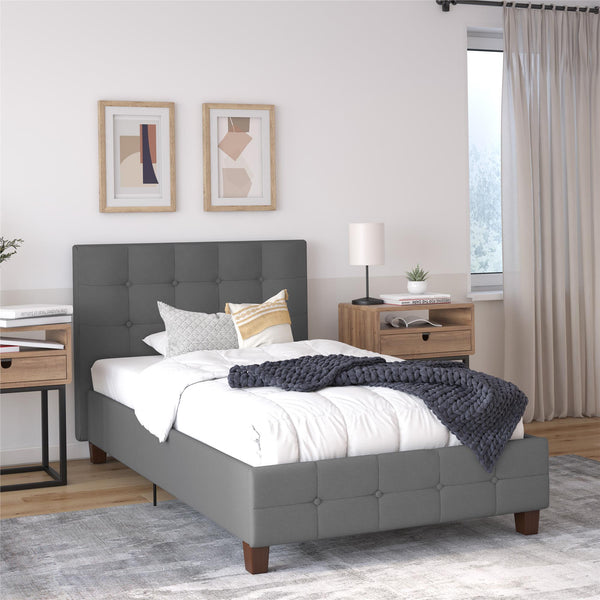 Ameriwood Home DHP Rose Upholstered Bed Frame