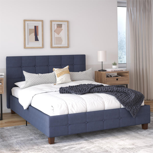 ameriwood home DHP Rose Upholstered Bed Frame