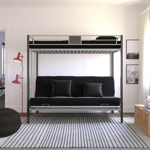 Ameriwood Home DHP Silver Screen Futon Bunk Bed