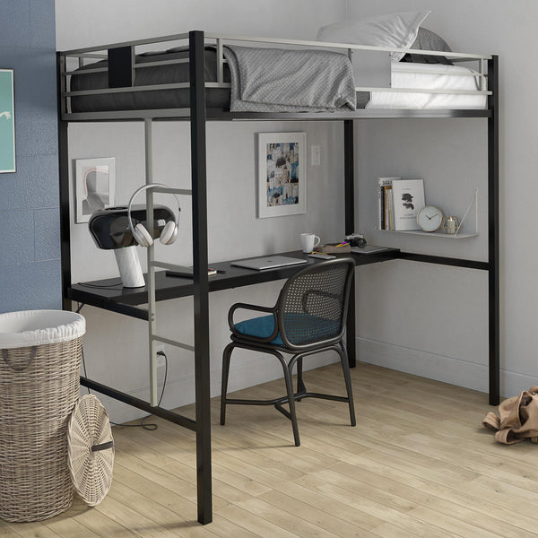Ameriwood Home DHP Silver Screen Kids' Loft Bed
