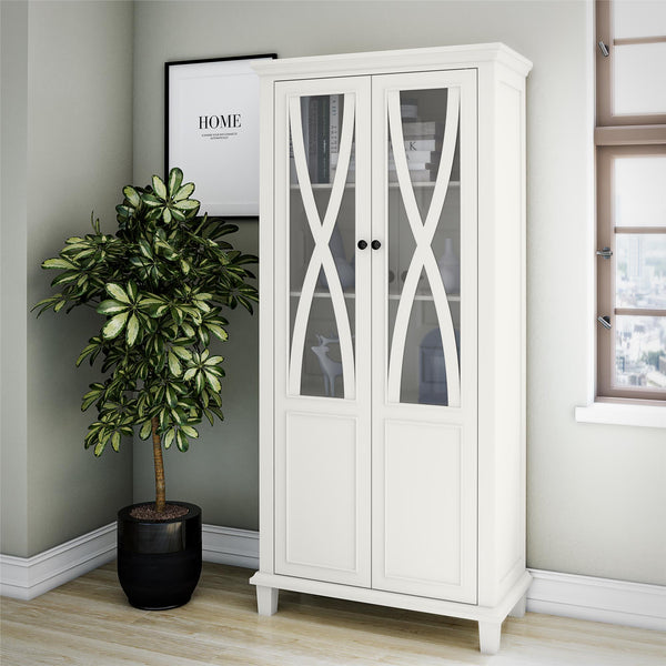 Ameriwood Home Ameriwood Home Ellington Tall Accent Cabinet With Glass Doors