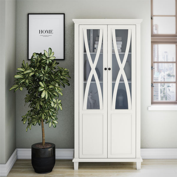 Ameriwood Home Ameriwood Home Ellington Tall Accent Cabinet With Glass Doors
