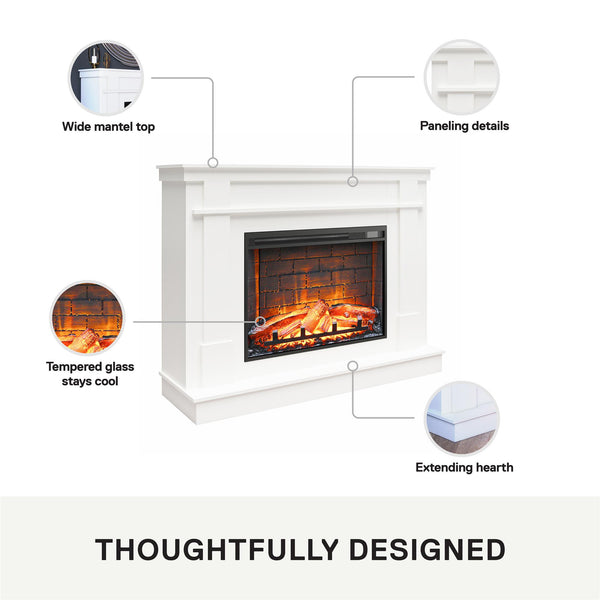 Ameriwood Home Ameriwood Home Elmcroft Mantel Fireplace TV Stand For TVs Up To 65"