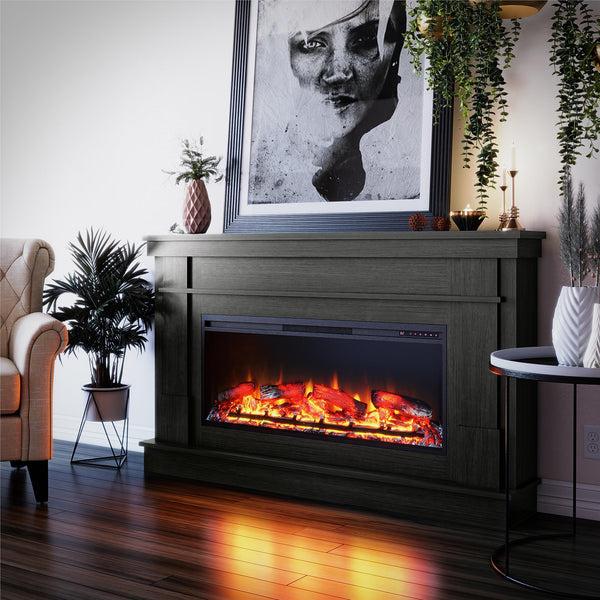 Ameriwood Home Ameriwood Home Elmcroft Wide Mantel With Linear Electric Fireplace