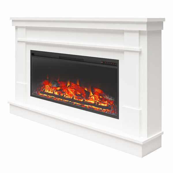 Ameriwood Home Ameriwood Home Elmcroft Wide Painted Mantel With Linear Electric Fireplace