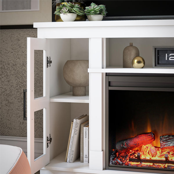 Ameriwood Home Ameriwood Home Elmcroft Wide TV Console With Electric Fireplace Insert For 75" TVs