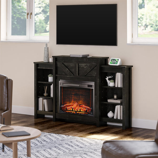 Ameriwood Home Ameriwood Home Farmington Electric Fireplace With Mantel & Side Bookcases