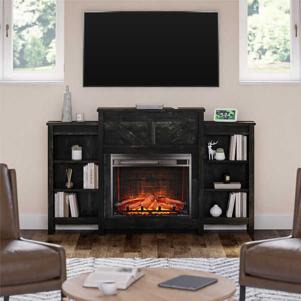 Ameriwood Home Ameriwood Home Farmington Electric Fireplace With Mantel & Side Bookcases