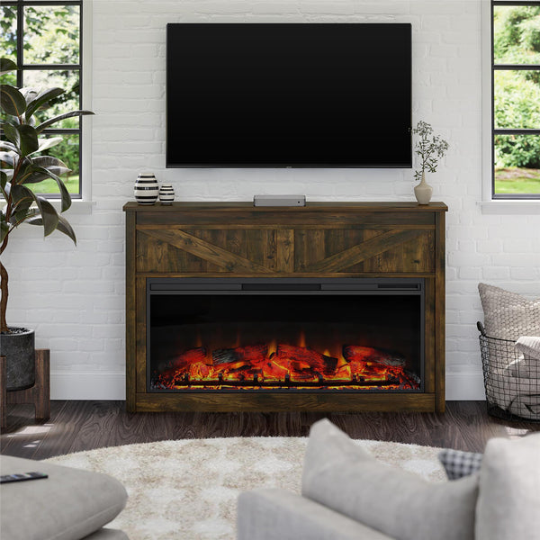 Ameriwood Home Ameriwood Home Farmington Wide Modern Farmhouse Mantel With Electric Fireplace