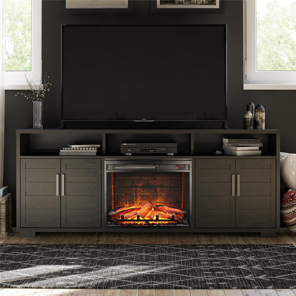 Ameriwood Home Ameriwood Home Flintrock Electric Fireplace Console TV Stand For TVs Up To 75"