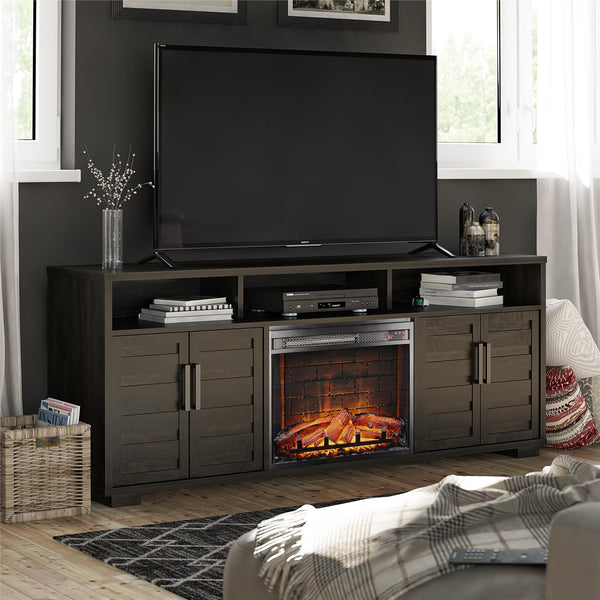 Ameriwood Home Ameriwood Home Flintrock Electric Fireplace Console TV Stand For TVs Up To 75"