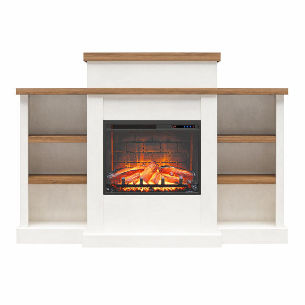 ameriwood home Ameriwood Home Gateswood Electric Fireplace with Mantel and Bookcase