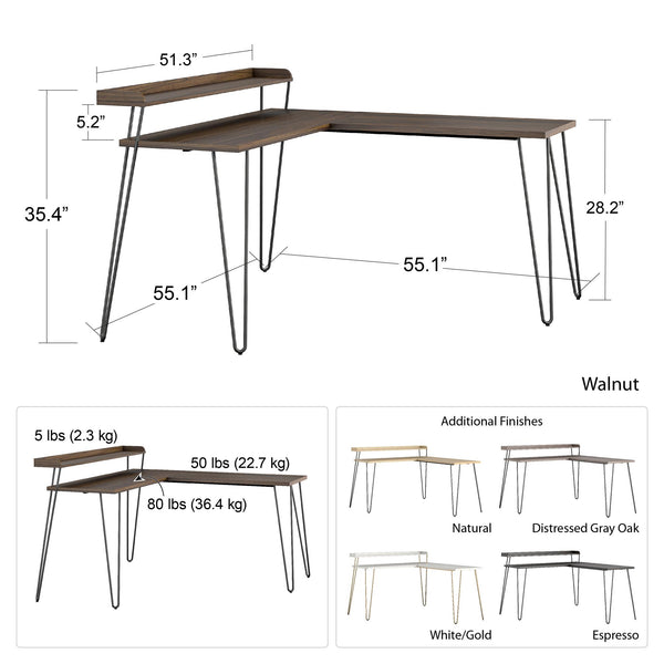 Ameriwood Home Ameriwood Home Haven L Desk With Riser