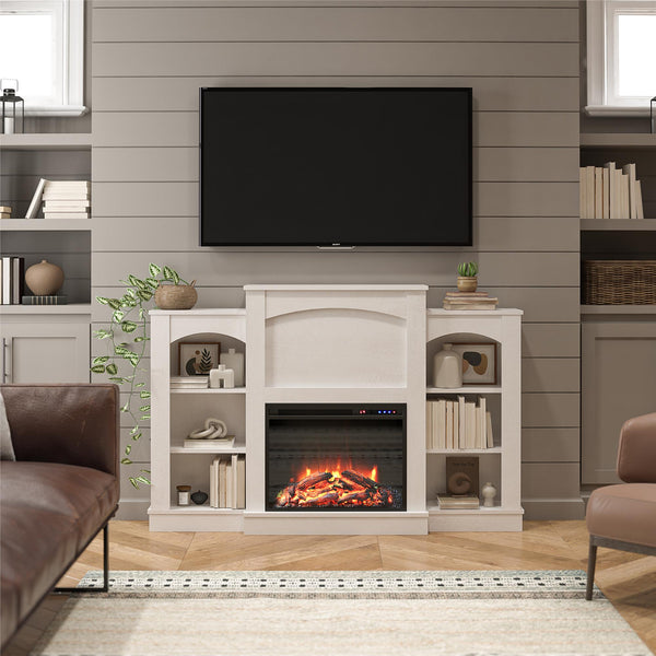 Ameriwood Home Ameriwood Home Hawke's Bay Fireplace Mantel With Bookshelves