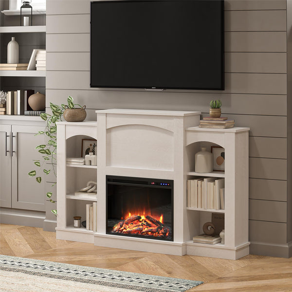Ameriwood Home Ameriwood Home Hawke's Bay Fireplace Mantel With Bookshelves