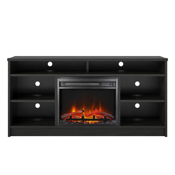 Ameriwood Home Ameriwood Home Hendrix TV Stand For TVs Up To 55" With Electric Fireplace Insert And 6 Shelves
