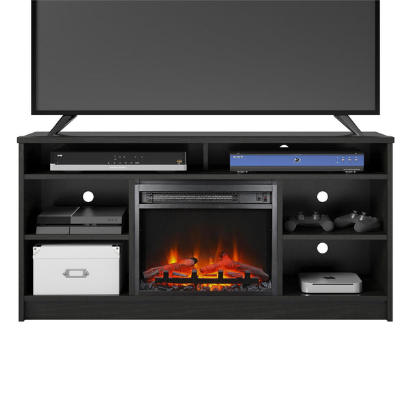 ameriwood home Ameriwood Home Hendrix TV Stand for TVs up to 55" with Electric Fireplace Insert and 6 Shelves