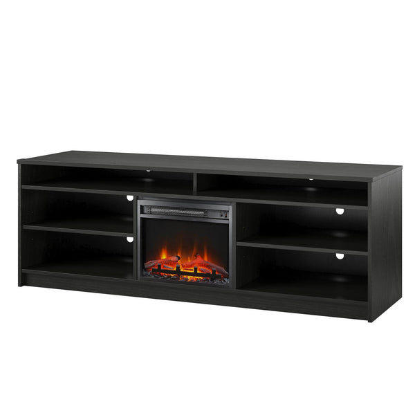 Ameriwood Home Ameriwood Home Hendrix TV Stand For TVs Up To 75" With Electric Fireplace Insert And 6 Shelves
