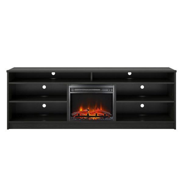 ameriwood home Ameriwood Home Hendrix TV Stand for TVs up to 75" with Electric Fireplace Insert and 6 Shelves