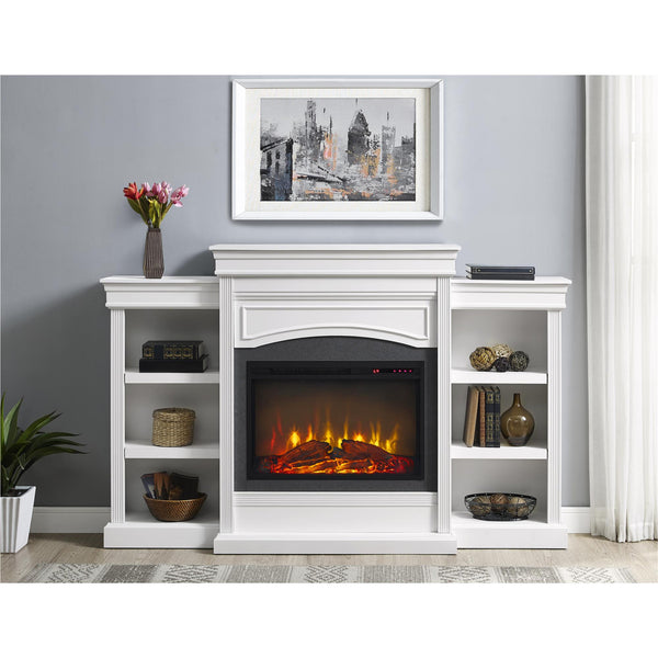 Ameriwood Home Ameriwood Home Lamont Electric Fireplace With Mantel And Side Bookcases